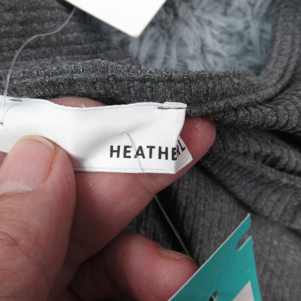 Heatherly Dress Womens Medium Gray Sonia Faux Wrap Asymmetrical Knit NWT - Picture 13 of 16